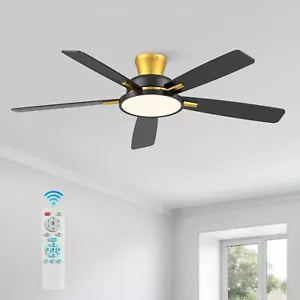 TALOYA 52 inch Ceiling Fans with Lights and Remote,Ultra Silent Low Profile - Picture 1 of 9