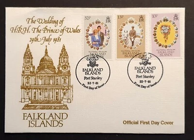 Falkland Islands Stamps 1981 First Day Cover Charles & Diana Wedding (w) - Image 1 of 2