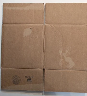 10" x 10" x 10" Cardboard Corrugated Box - SINGLE BOX - CUBED - Image 1 of 2