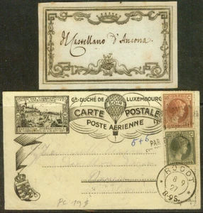 Luxemburgo 1927, tarjeta de vuelo en globo - Roodt - Imagen 1 de 2