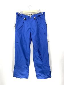 686 Enterprises Men's Size L Smarty Cargo Ski Snow Pants Blue Nylon Mesh Lined