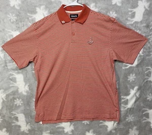 Ashworth EZ Tech Golf Stripped Polo Shirt PINEHURST 1895 Logo Men’s Size Large - Picture 1 of 11