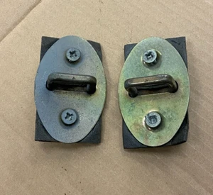 CLASSIC MINI STRIKER DOOR SHUT PLATES BRACKETS O/S N/S COMPLETE-1275-998-COOPER - Picture 1 of 3