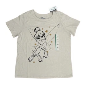 NWT Disney beige Tinkerbell womens graphic T-shirt size M - Picture 1 of 5