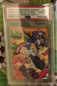 PSA 10 GEM MINT TEAM ROCKET AND OTHERS #193 CARDDASS VENDING SER 5 1999 JAPANESE - Picture 1 of 1