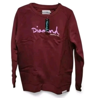 DIAMOND SUPPLY CO. Burgundy  SWEATSHIRT Crewneck Size Large Womens - Image 1 of 4