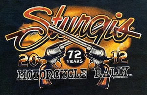 Sturgis 2012 Black Motorcycle Rally Sleeveless T-Shirt - XL - Picture 1 of 5