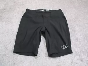 Fox Shorts Mens Small Black Biking Outdoors Sports Logo Detailed Ripley - Picture 1 of 7