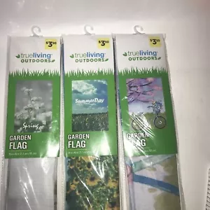 Trueliving Outdoor Garden Flags 3 of 28x40” Bike, Sunflower Summer, Spring - Picture 1 of 4