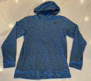 NIKE Dri-Fit Blue L/S Hooded Athletic Pullover Shirt Men's Size Small - EUC - Picture 1 of 5
