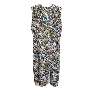 Vestido Anthropologie Gris State Chiara Estampado Animal Cuello Redondo Talla 1X - Imagen 1 de 13