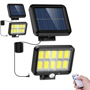 2x Solar Wall Light LED Motion Sensor Bright Flood Street Lamp 3 Modes Outdoor  - Picture 1 of 15