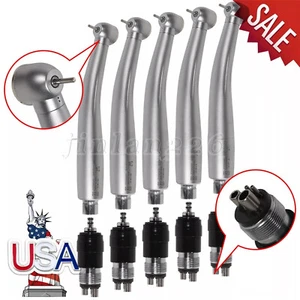 1-5 NSK Estilo Dental Alta Velocidad Turbina Pieza de Mano Accionada por Aire + Acoplador de 4 Agujeros - Imagen 1 de 14