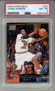2009 UPPER DECK #227 JAMES HARDEN ROOKIE RC BASKETBALL CARD THE BEARD PSA 8 NM-M - Picture 1 of 2