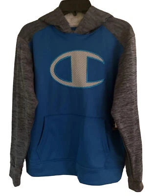 Sudadera con Capucha CHAMPION Juvenil Chico Deep Hotline Azul/Plateado~~Talla M Foto 1 de 4