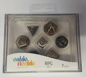 Oakie Doakie DICE - RPG SET - Metal Dice, Steampunk (7 DICE, RPG SET) - Picture 1 of 3
