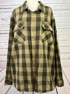 Caterpillar Flannel Shacket Shirt Jacket 2XL Long sleeve button front Pocket Cat - Picture 1 of 14