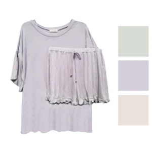Carole Christian Lounge Top and Short Set, 2 Piece - Picture 1 of 11