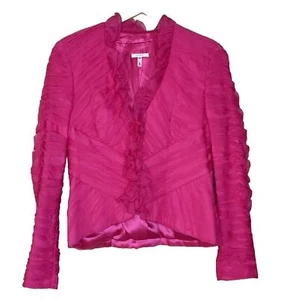 Escada Blazer,bright Pink, Size 36, ruched 100% silk - Picture 1 of 8