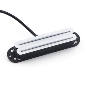 FLEOR White Dual Rail Pickup Alnico 5 Mini Humbucker 12-13K fit ST Guitar - Picture 1 of 5