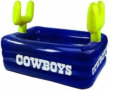 NFL Dallas Cowboys Inflatable Field w/ Goal Post Swimming Pool 5'x4' x20" Cooler Cover