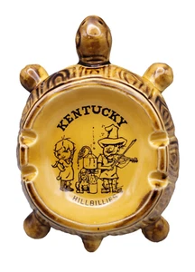 KENTUCKY HILLBILLIES Vintage Turtle Souvenir Ceramic Pottery Ashtray - Picture 1 of 12