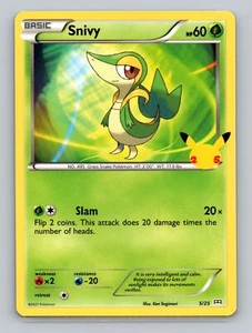Snivy #005/025 Promo Pokemon TCG McDonald's 25th Anniversary Promos - Picture 1 of 2