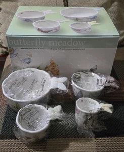 SET 4 MISURINI LENOX BUTTERFLY MEADOW NUOVI CON SCATOLA NUOVI - Foto 1 di 18