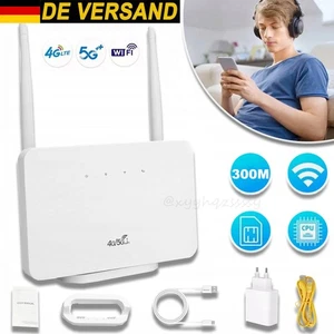 4G 5G LTE Router SIM Karte CPE106-E WLAN Router,300 Mbit/s WLAN SIM-Kartensteck. - Bild 1 von 12