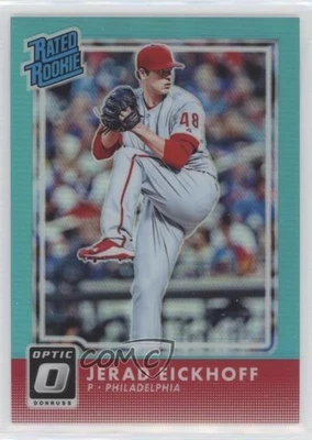 2016 Panini Donruss Optic Rated Rookies Aqua /299 Jerad Eickhoff #63 Rookie RC - Image 1 of 2