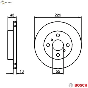 2x BRAKE DISC 0 986 478 491 FOR TOYOTA -E2E2E-E 1.3L 4E-FE 1.3L 1E 1.0L 4cyl - Picture 1 of 10