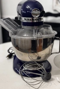 Just Serviced Vintage KitchenAid Cobalt Blue Ultra Power 300 W Mixer & 5 Access. - Picture 1 of 11