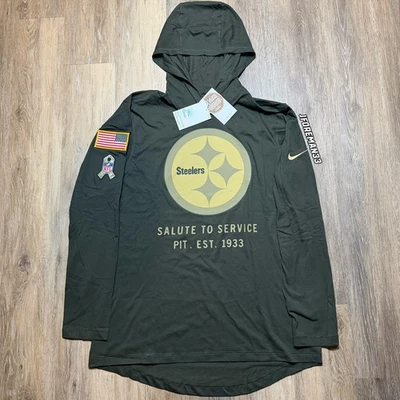 Moletom com capuz leve Nike Pittsburgh Steelers 2025 saudação ao serviço lateral - Imagem 1 de 4