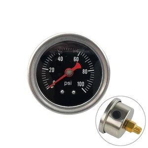 Regulador de presión de combustible manual universal en línea medidor lleno de líquido 0-100 psi... - Imagen 1 de 9