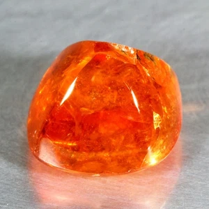 3.99CT 8MM SUGARLOAF CABOCHON IMPRESSIVE 100% NATURAL ORANGE SPESSARTITE GARNET - Picture 1 of 3