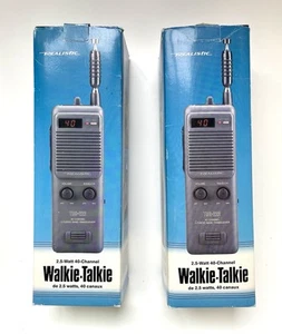 (2) VTG Radio Shack Realistic Walkie Talkie TRC-222 40 Channel 2.5 Watt Orig Box - Picture 1 of 20