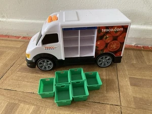 Tesco Delivery Toy Van With Sounds Lights Movement By Carousel +6 Grocery Crates - Picture 1 of 13