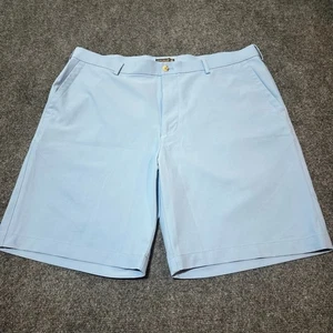 Peter Millar Shorts Mens 38 Blue Chino Mid Rise Breathable Slash Pockets Casual - Picture 1 of 14