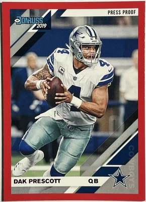 2019 Panini Donruss - Dak Prescott #73 Press Proof Red - Image 1 of 2