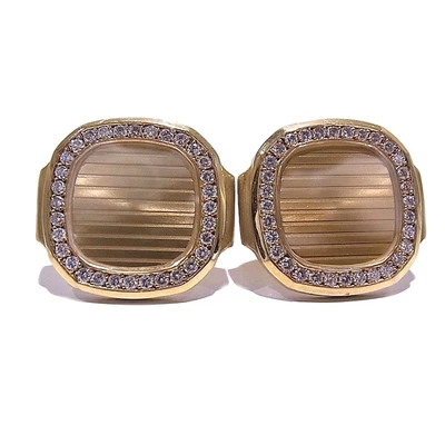 Gemelos Patek Philippe Golden Elipse oro amarillo 18k diamante vintage 22 mm Foto 1 de 4