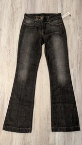 Vintage DKNY Jeans indigo schwarz Bootcut Damengröße 4 29 x 34 neu mit Etikett $ 178 UVP - Bild 1 von 6