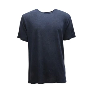 L1451 MAGLIA T SHIRT UOMO SELECTED MAN LINEN BLUE - Picture 1 of 4