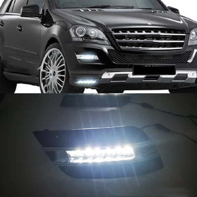 For Mercedes-Benz W164 ML350 2009-2011 White Led Daytime Running Light DRL 2X - Image 1 of 4
