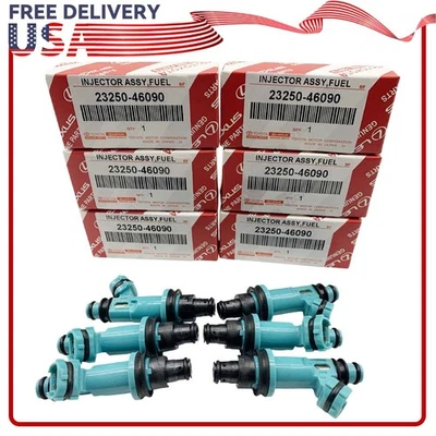 6x NEW Denso Fuel Injector For Supra Lexus GS300 SC300 IS300 3.0L 23250-46090 US Foto 1 de 4
