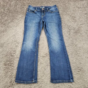 Wrangler Jeans Womens 7 Boot Cut Low Rise Dark Wash Stretch Denim 29x29 - Picture 1 of 13