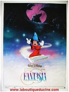 FANTASIA Affiche Cinéma ROULEE 53x40 Movie Poster WALT DISNEY MICKEY - Imagen 1 de 1