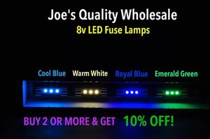 25 FUSE 8V LED LAMPS-DIAL METER Marantz Receiver BULB LIGHTS- COLOR CHOICE !! - Picture 1 of 8