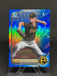 Michael Kennedy 2022 1st Bowman Draft cromo refractor azul/150 #BDC176 Piratas - Imagen 1 de 2
