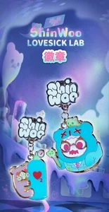 Finding Unicorn F.UN Shinwoo Lovesick Lab Series Sealed Case Of 12 Pins - Picture 1 of 11