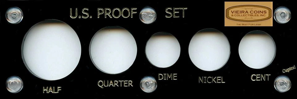 Capital Black Deluxe EE. UU. Juego de prueba, soporte para 5 monedas - 2 X 6 pulgadas - #48860 Foto 1 de 1